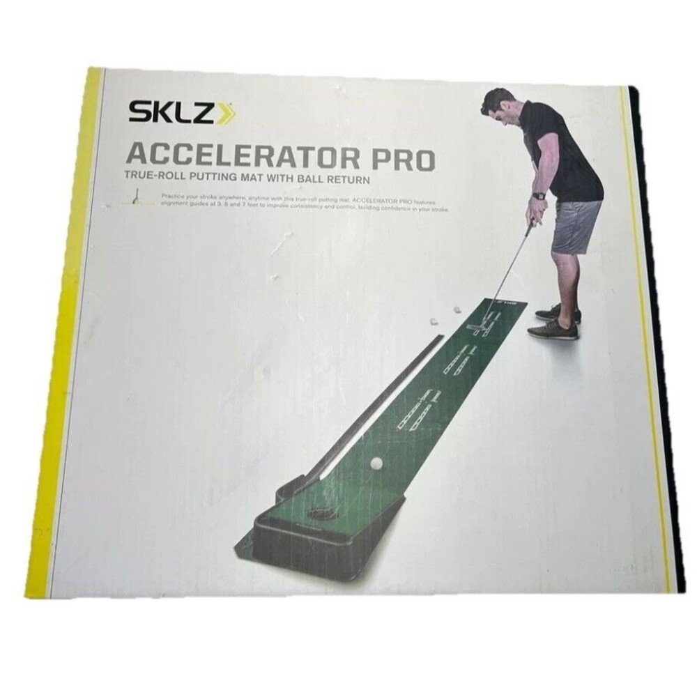 SKLZ Golf Accelerator Pro Putting Mat with Ball Return - Green Brand New In Box